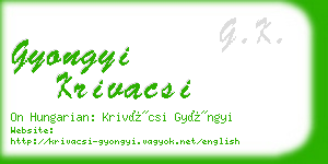 gyongyi krivacsi business card